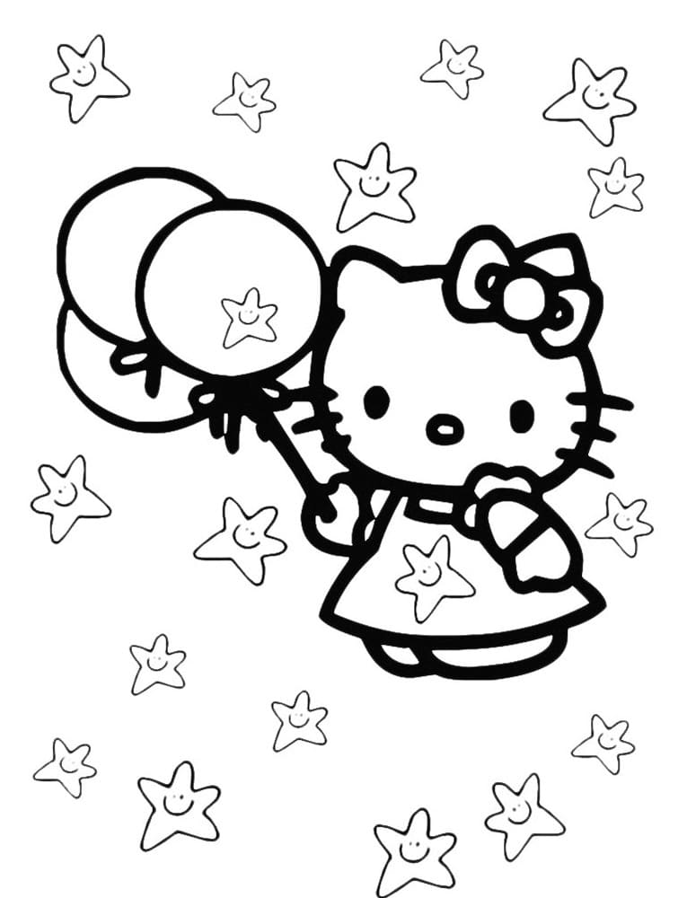 Çocuklar İçin Hello Kitty Boyama Sayfaları 
