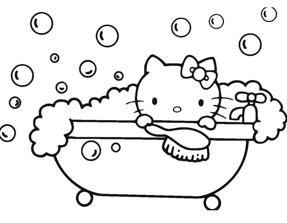 Çocuklar İçin Hello Kitty Boyama Sayfaları 