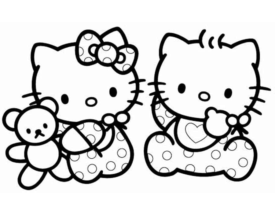 Çocuklar İçin Hello Kitty Boyama Sayfaları 