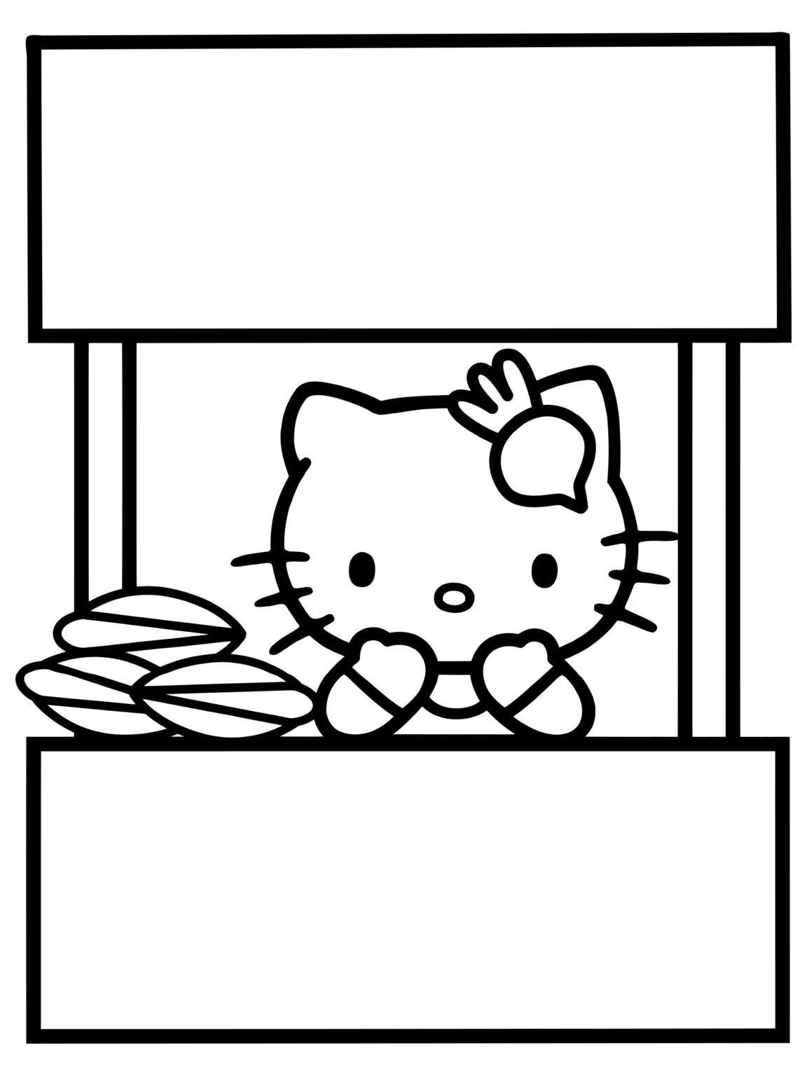 Çocuklar İçin Hello Kitty Boyama Sayfaları 