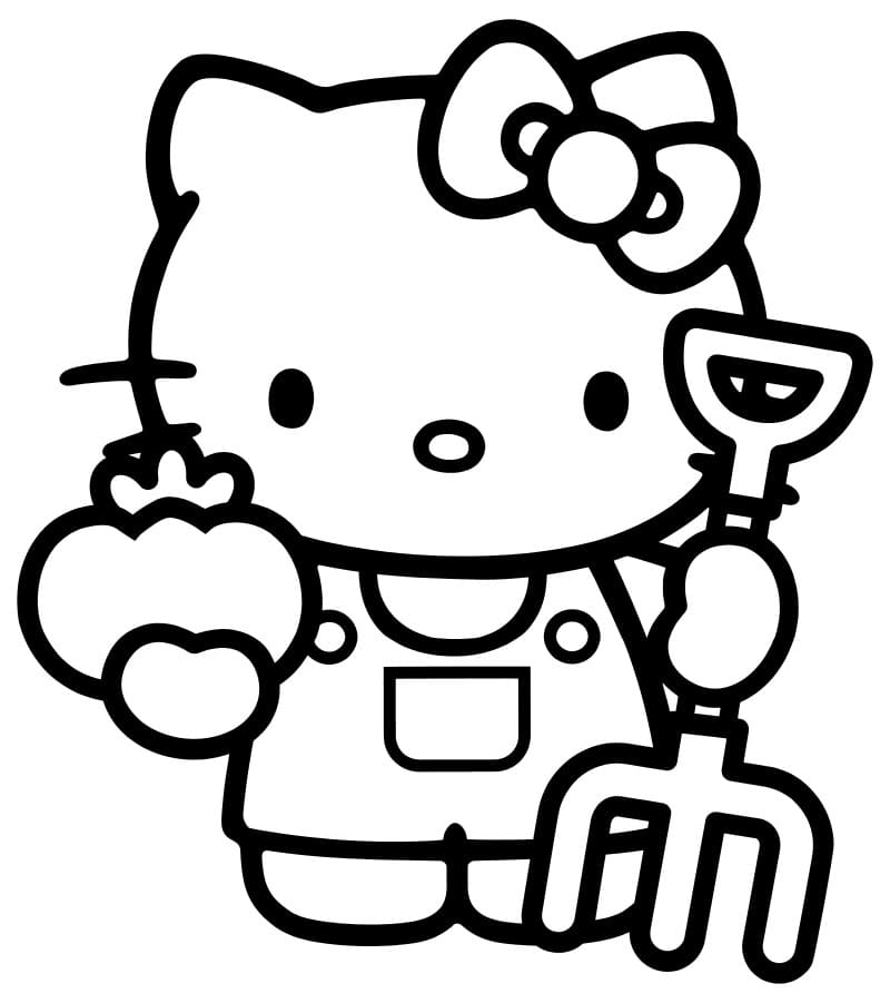 Çocuklar İçin Hello Kitty Boyama Sayfaları 