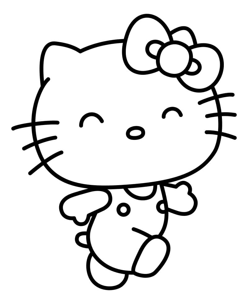 Çocuklar İçin Hello Kitty Boyama Sayfaları 