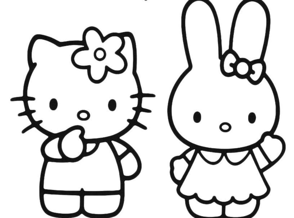 Çocuklar İçin Hello Kitty Boyama Sayfaları 