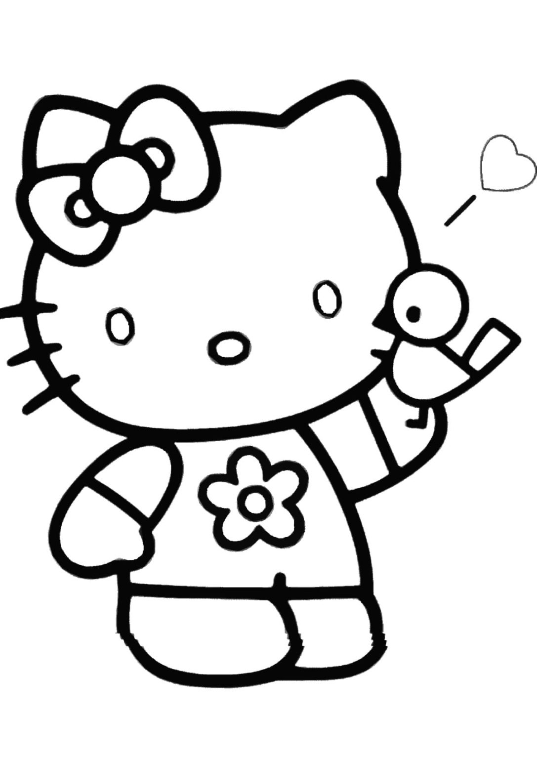 Çocuklar İçin Hello Kitty Boyama Sayfaları 