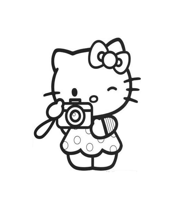 Çocuklar İçin Hello Kitty Boyama Sayfaları 
