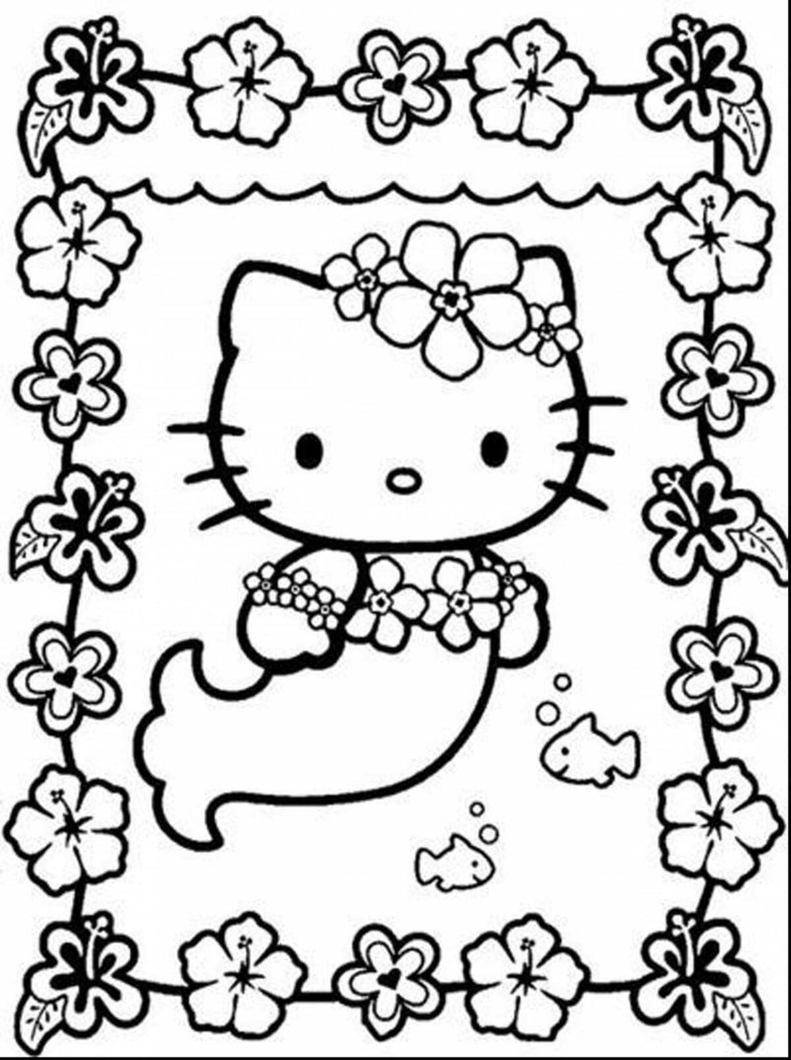 Çocuklar İçin Hello Kitty Boyama Sayfaları 