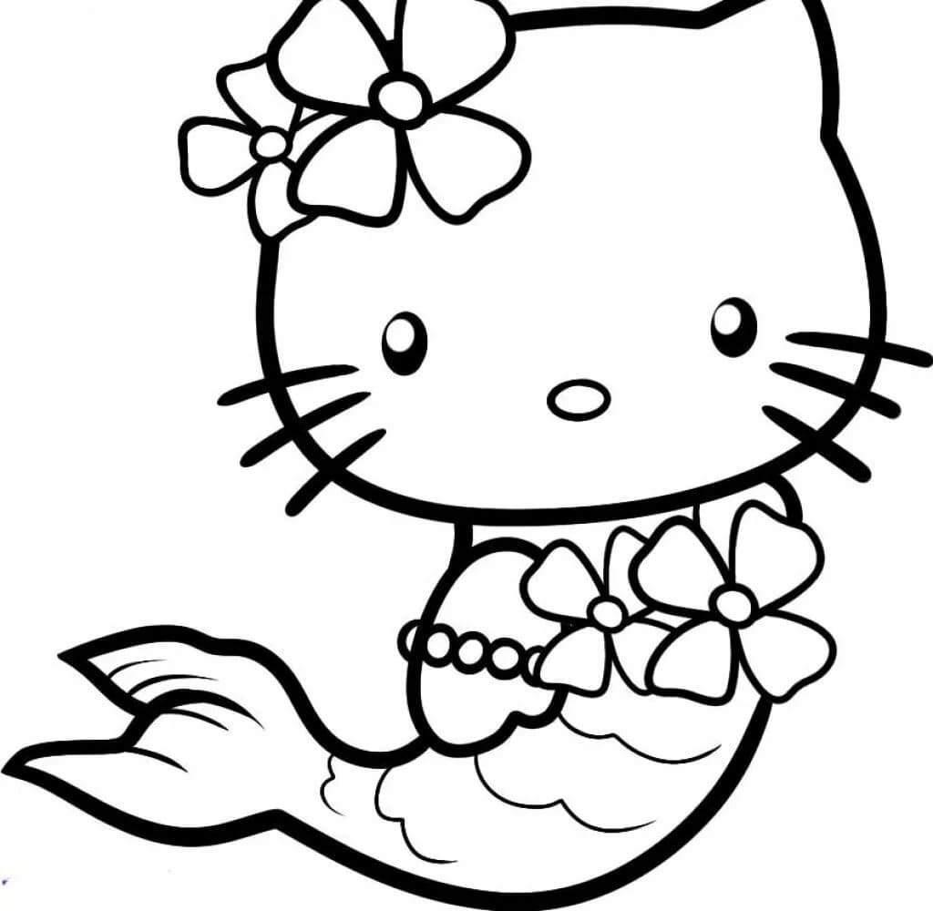 Çocuklar İçin Hello Kitty Boyama Sayfaları 