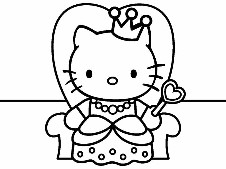 Çocuklar İçin Hello Kitty Boyama Sayfaları 