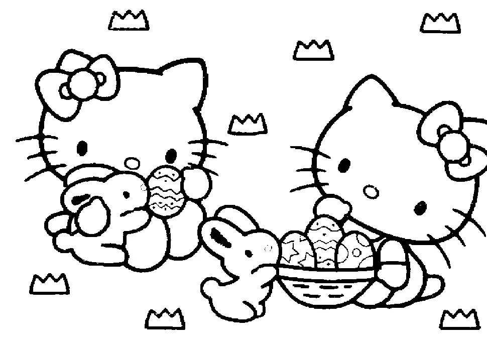 Çocuklar İçin Hello Kitty Boyama Sayfaları 