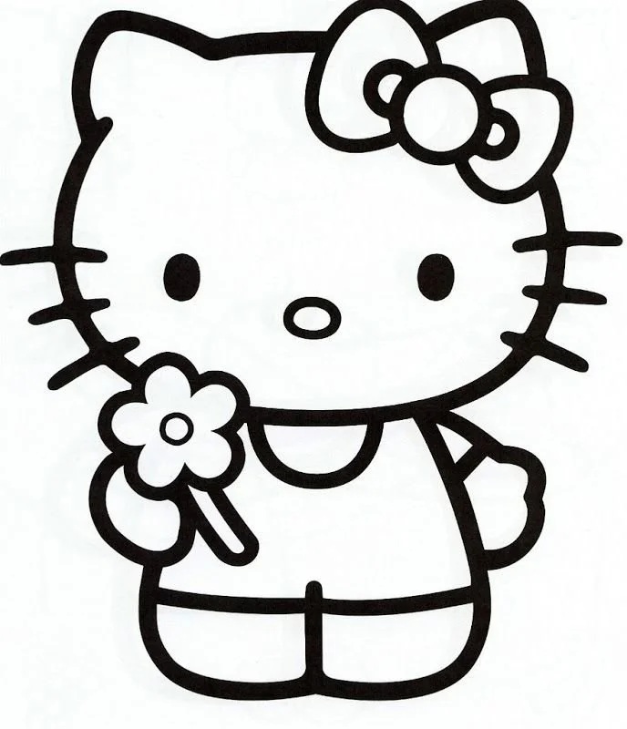 Çocuklar İçin Hello Kitty Boyama Sayfaları 