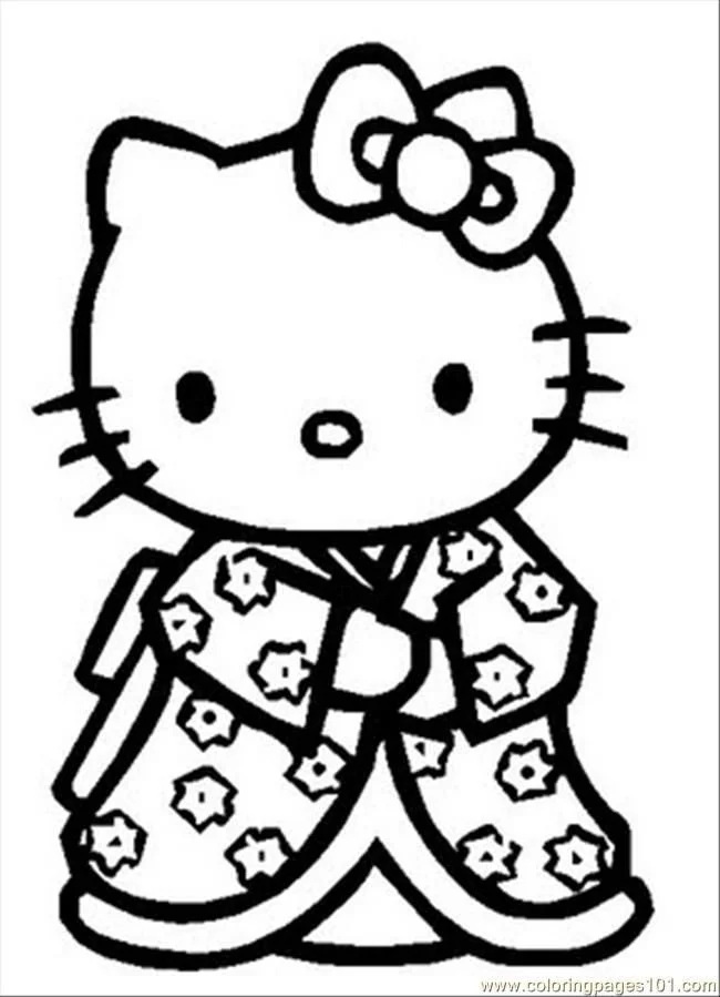 Çocuklar İçin Hello Kitty Boyama Sayfaları 