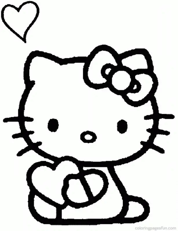 Çocuklar İçin Hello Kitty Boyama Sayfaları 