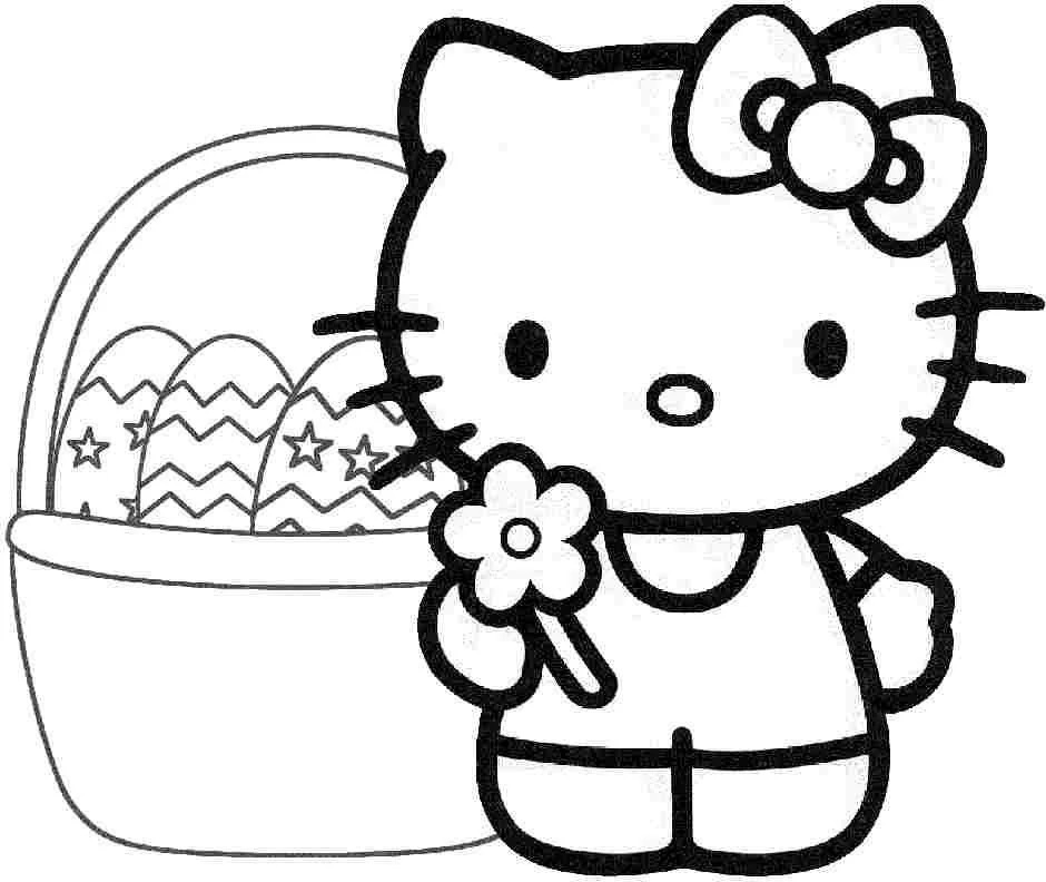 Çocuklar İçin Hello Kitty Boyama Sayfaları 