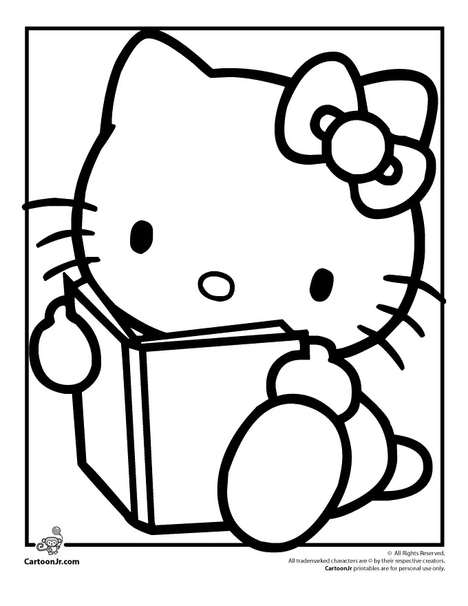Çocuklar İçin Hello Kitty Boyama Sayfaları 
