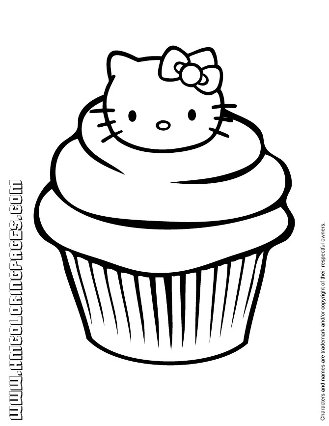 Çocuklar İçin Hello Kitty Boyama Sayfaları 