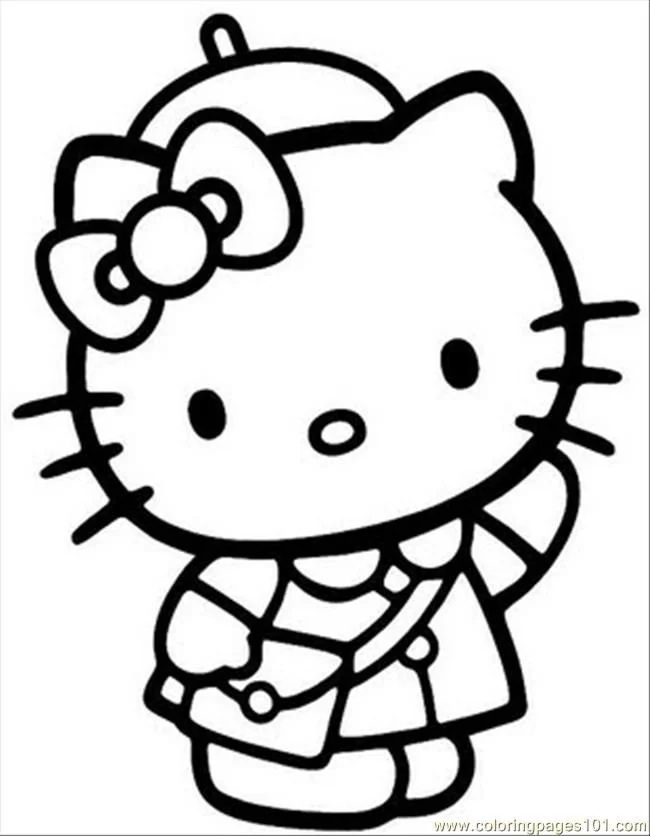 Çocuklar İçin Hello Kitty Boyama Sayfaları 