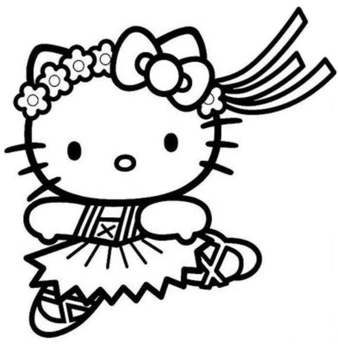 Çocuklar İçin Hello Kitty Boyama Sayfaları 