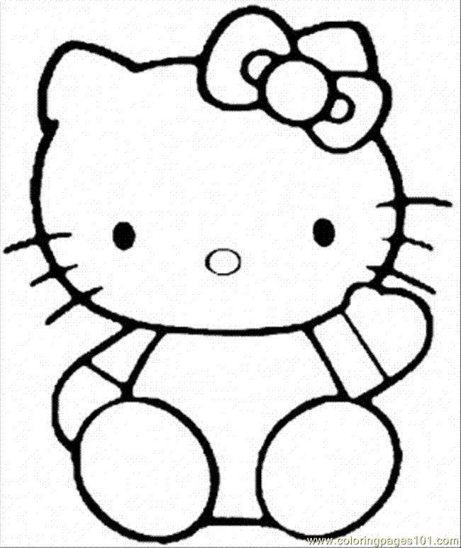 Çocuklar İçin Hello Kitty Boyama Sayfaları 