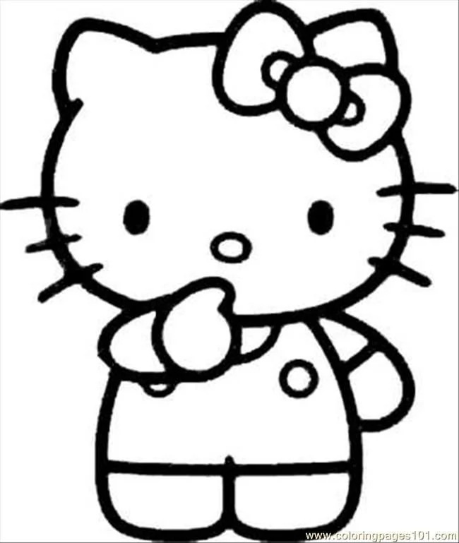 Çocuklar İçin Hello Kitty Boyama Sayfaları 