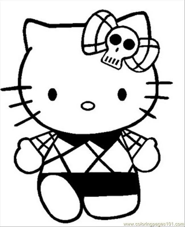 Çocuklar İçin Hello Kitty Boyama Sayfaları 