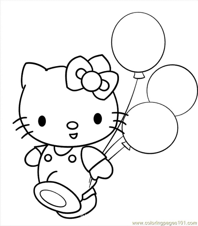 Çocuklar İçin Hello Kitty Boyama Sayfaları 