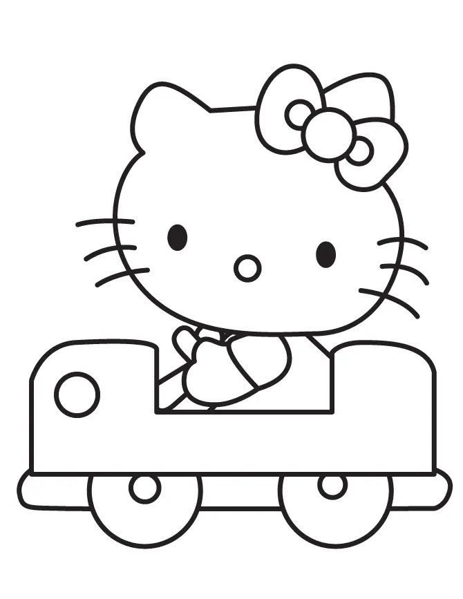 Çocuklar İçin Hello Kitty Boyama Sayfaları 