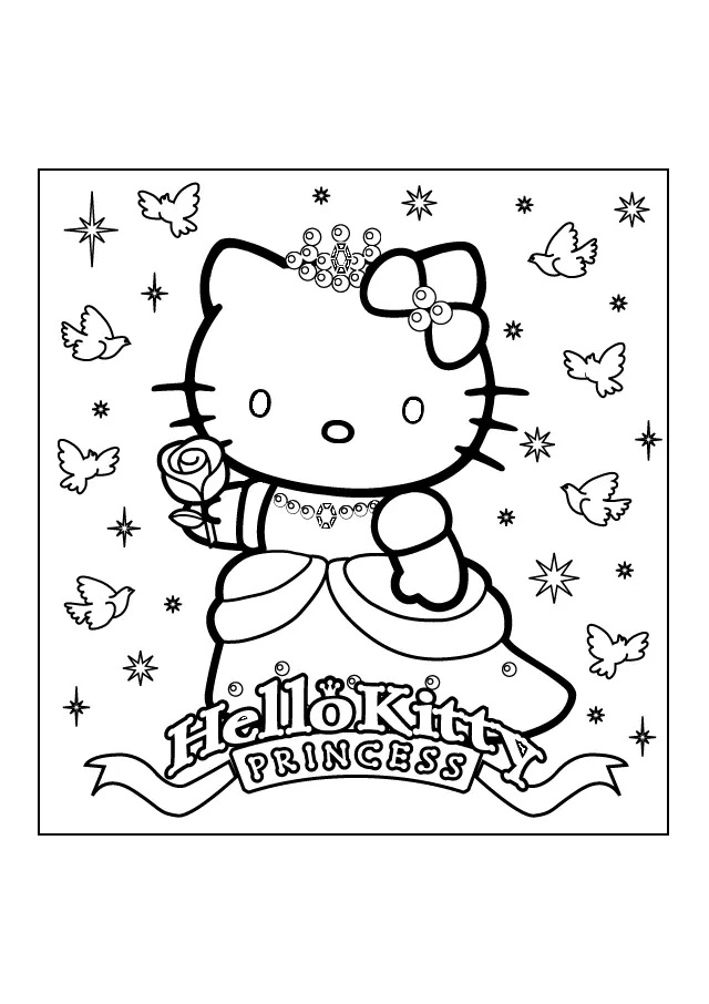 Çocuklar İçin Hello Kitty Boyama Sayfaları 