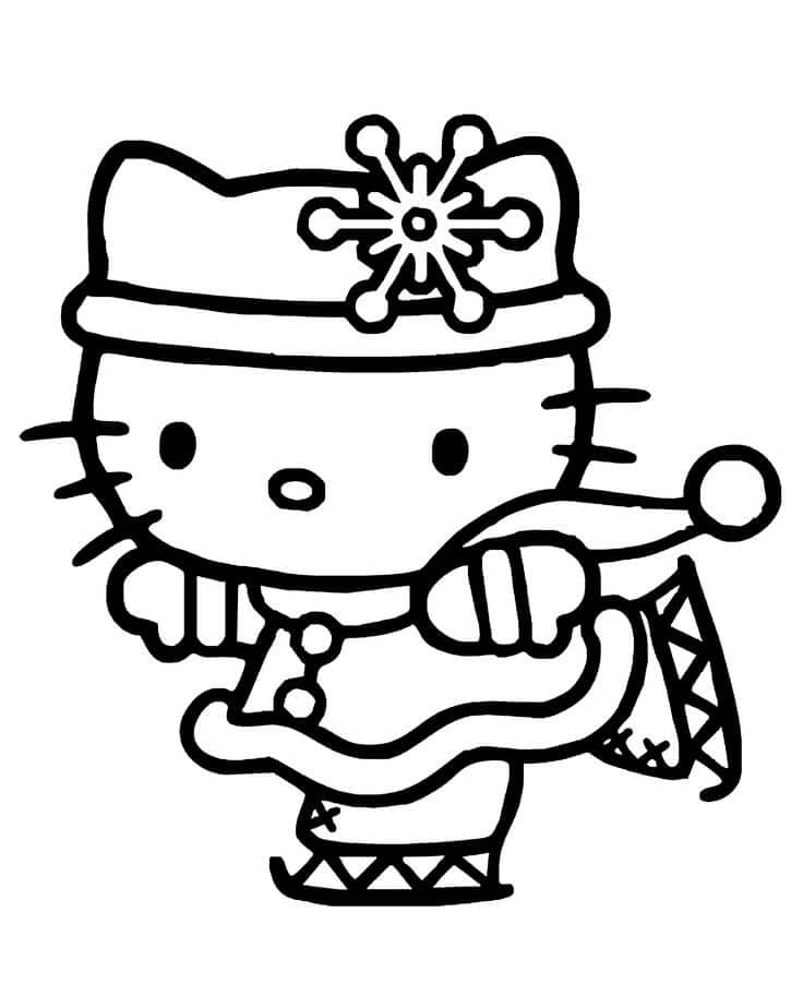 Çocuklar İçin Hello Kitty Boyama Sayfaları 