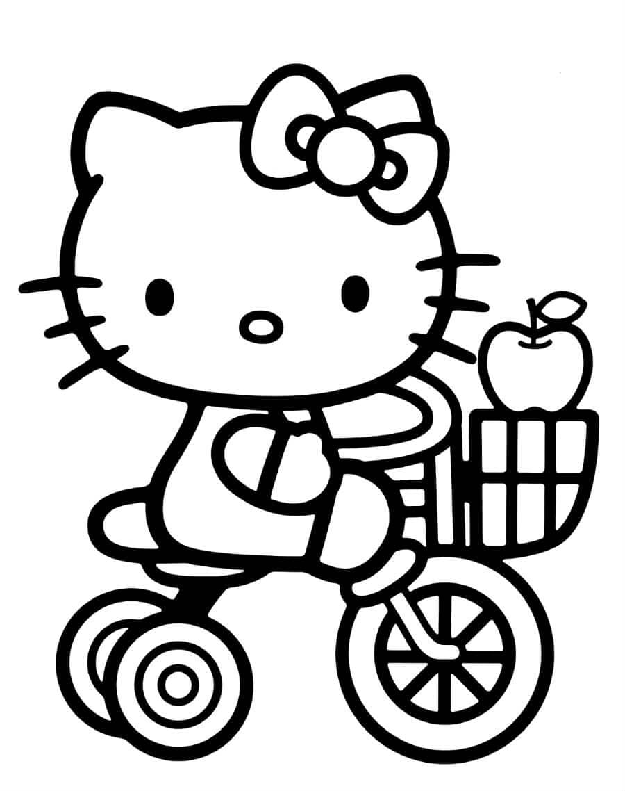 Çocuklar İçin Hello Kitty Boyama Sayfaları 