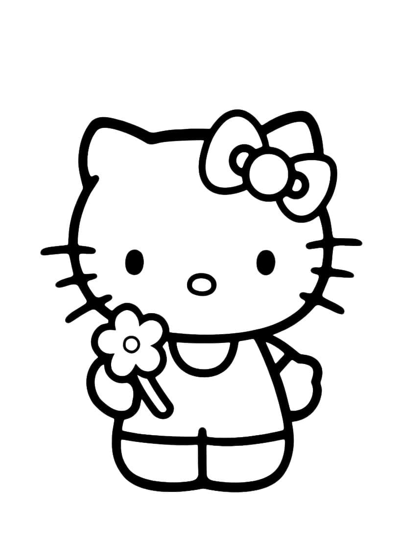Çocuklar İçin Hello Kitty Boyama Sayfaları 