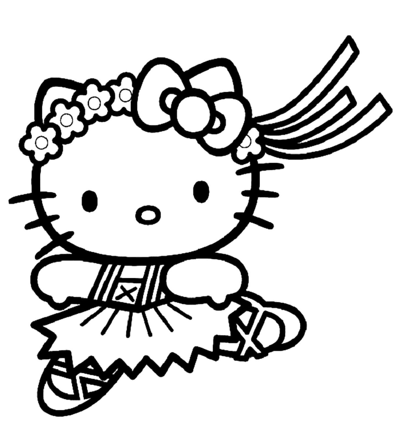 Çocuklar İçin Hello Kitty Boyama Sayfaları 