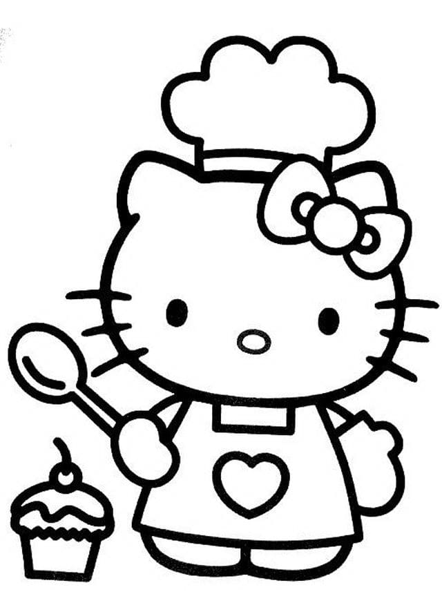 Çocuklar İçin Hello Kitty Boyama Sayfaları 