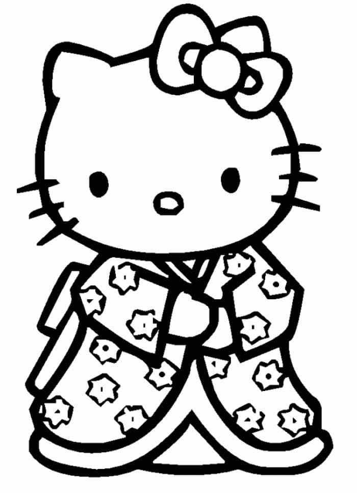 Çocuklar İçin Hello Kitty Boyama Sayfaları 