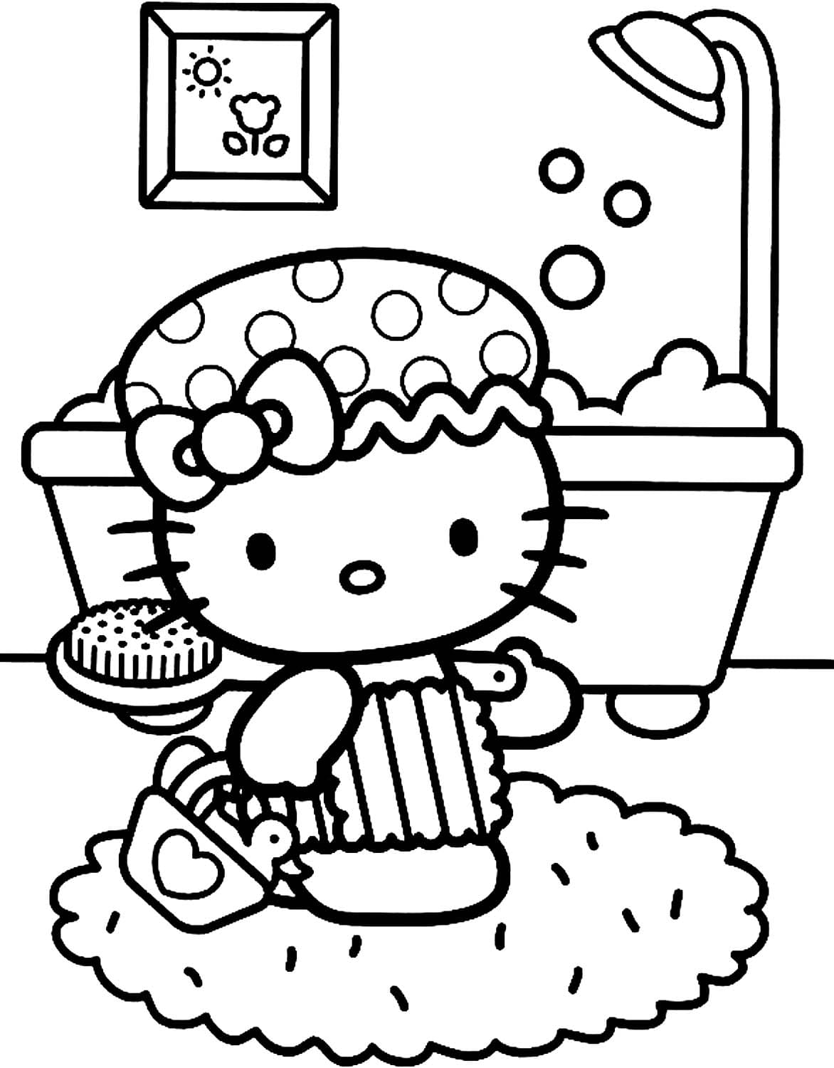 Çocuklar İçin Hello Kitty Boyama Sayfaları 