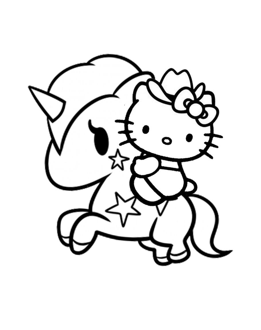 Çocuklar İçin Hello Kitty Boyama Sayfaları 