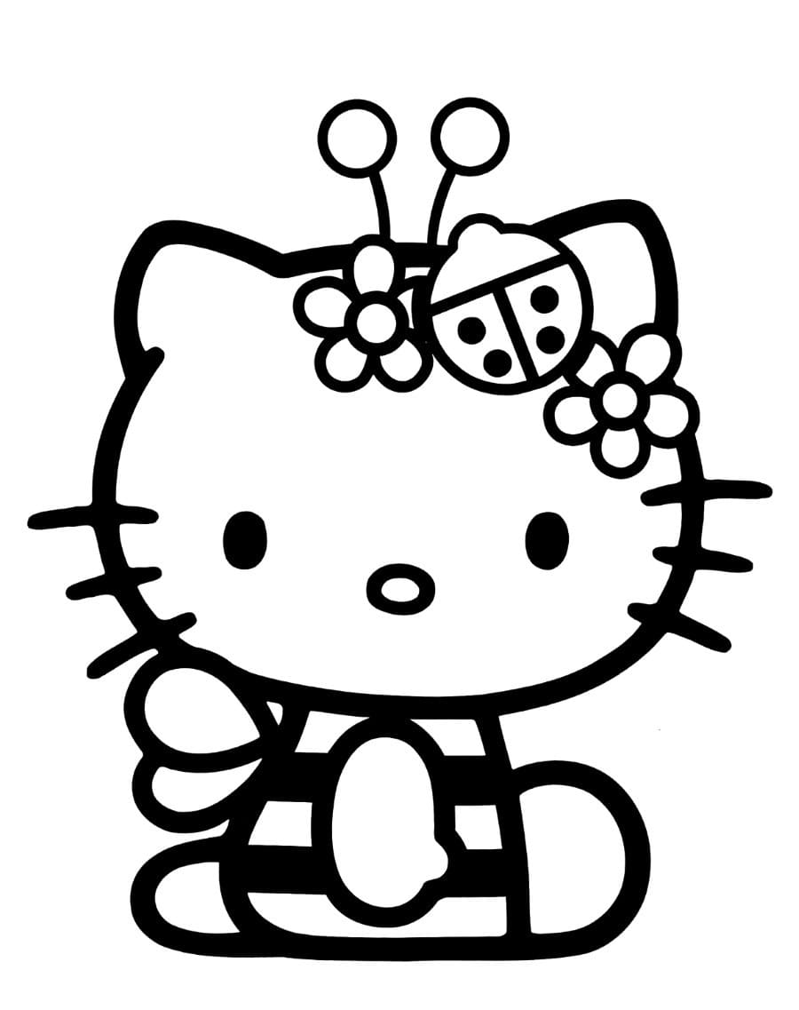 Çocuklar İçin Hello Kitty Boyama Sayfaları 