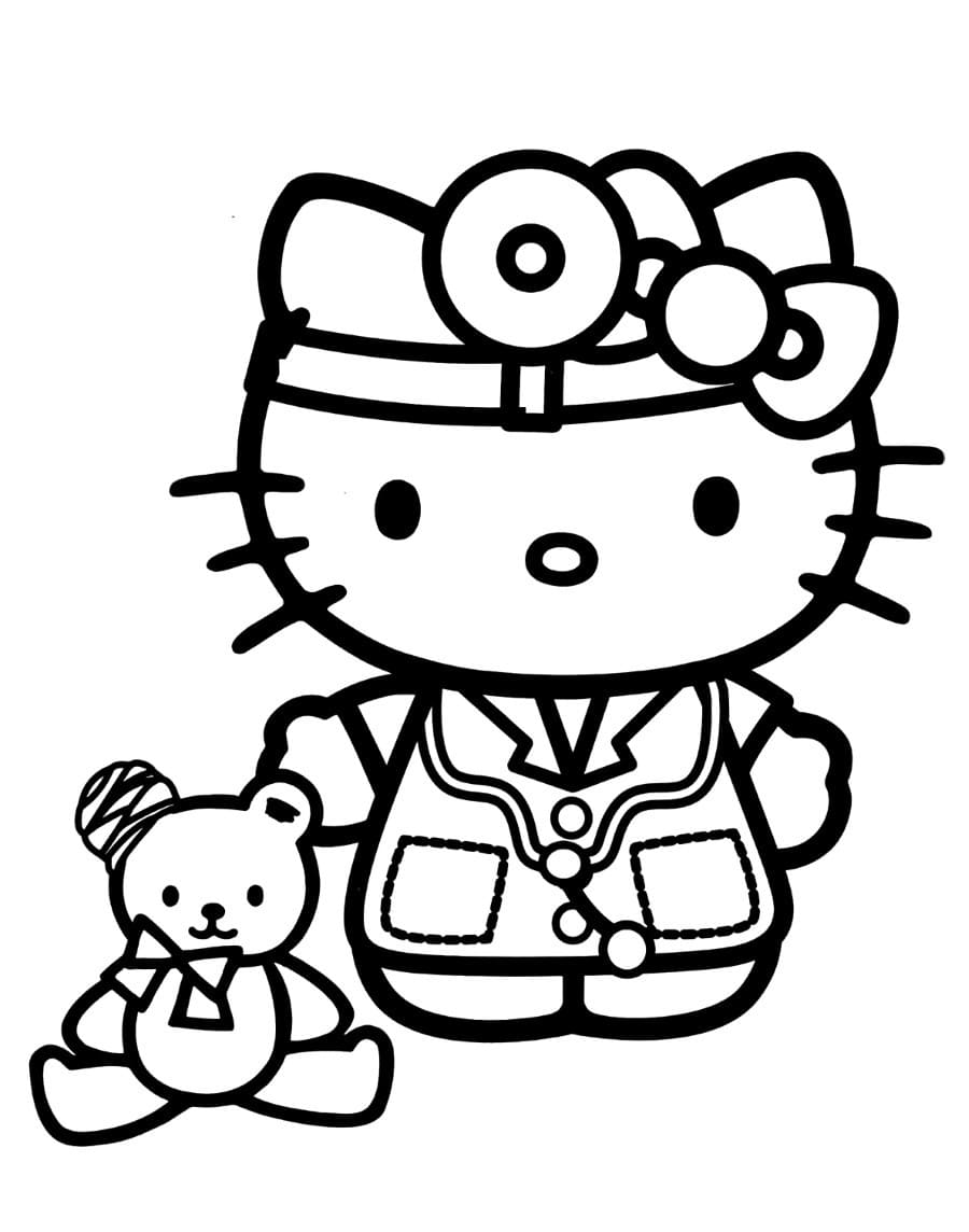 Çocuklar İçin Hello Kitty Boyama Sayfaları 