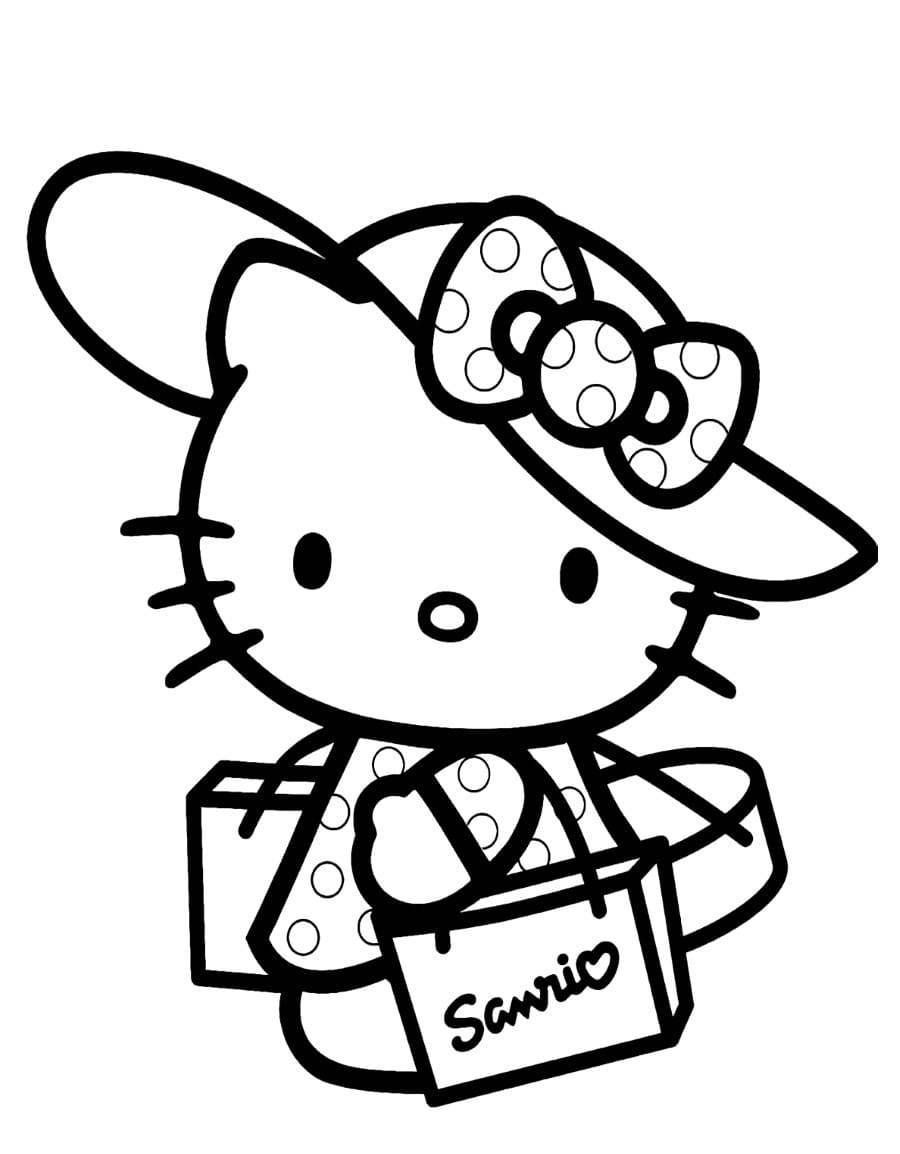 Çocuklar İçin Hello Kitty Boyama Sayfaları 