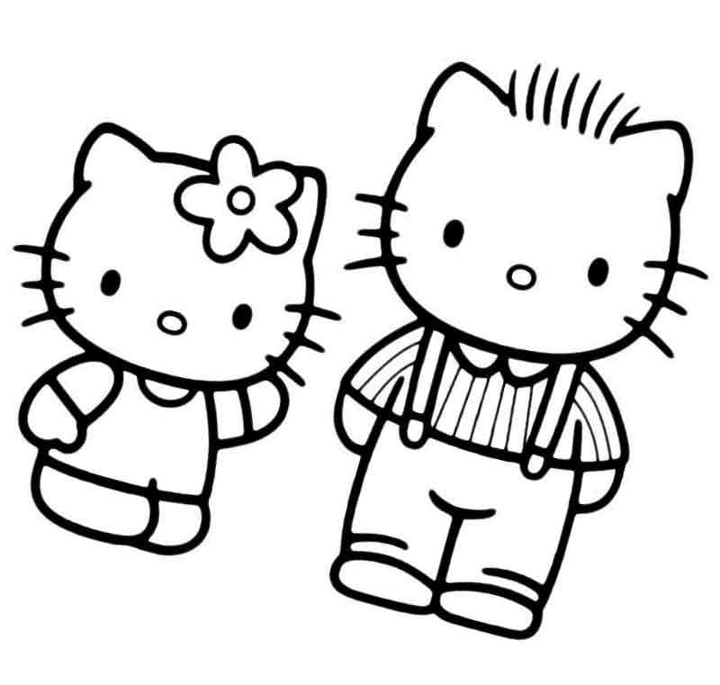 Çocuklar İçin Hello Kitty Boyama Sayfaları 