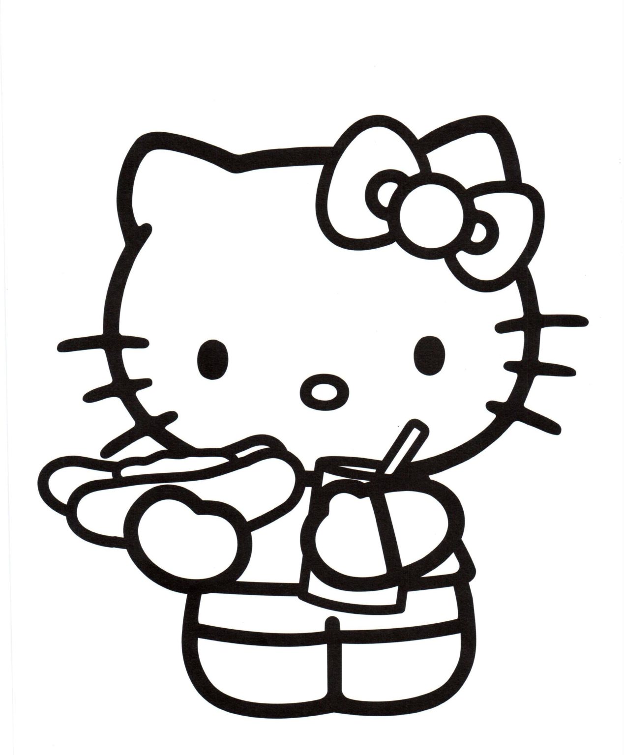 Çocuklar İçin Hello Kitty Boyama Sayfaları 