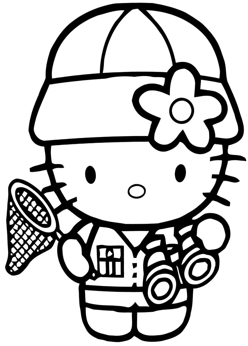 Çocuklar İçin Hello Kitty Boyama Sayfaları 