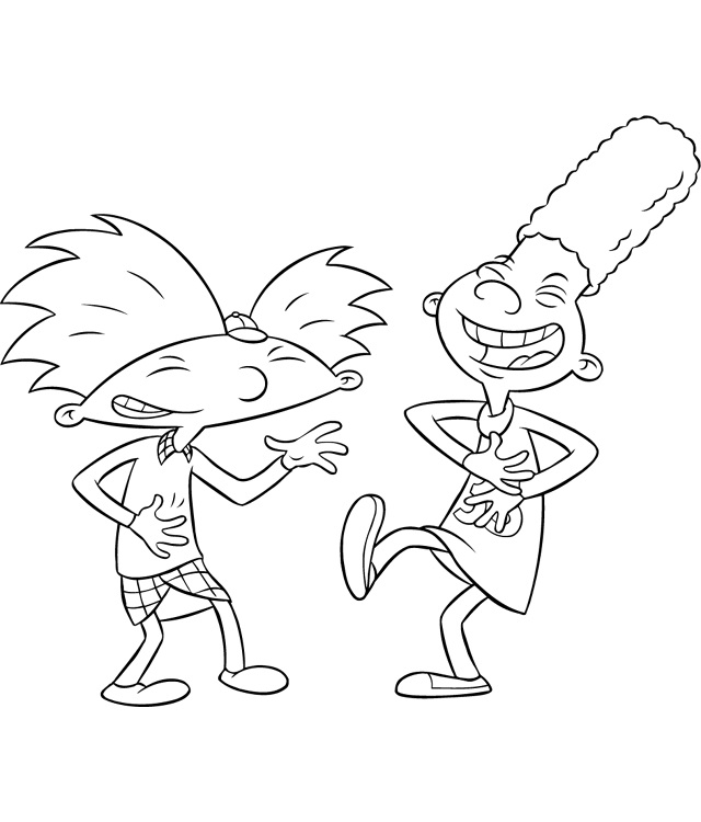 Çocuklar İçin Hey Arnold Boyama Sayfaları 