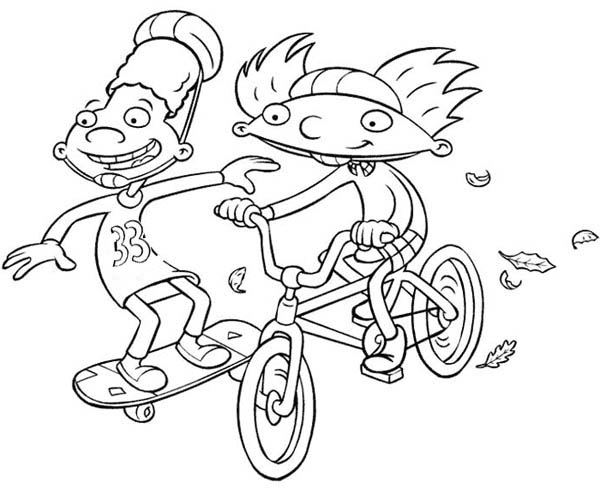 Çocuklar İçin Hey Arnold Boyama Sayfaları 