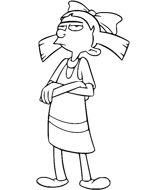 Çocuklar İçin Hey Arnold Boyama Sayfaları 