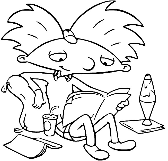 Çocuklar İçin Hey Arnold Boyama Sayfaları 