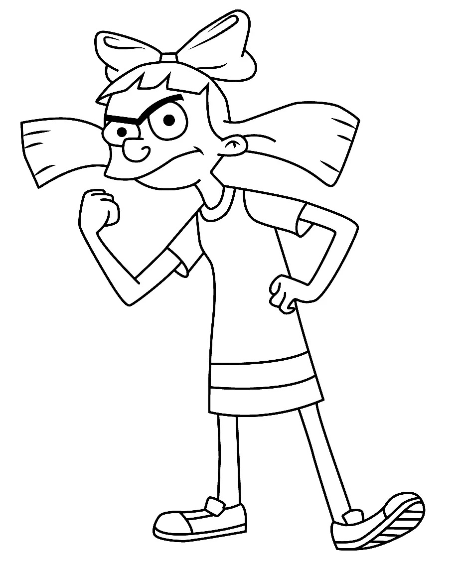 Çocuklar İçin Hey Arnold Boyama Sayfaları 