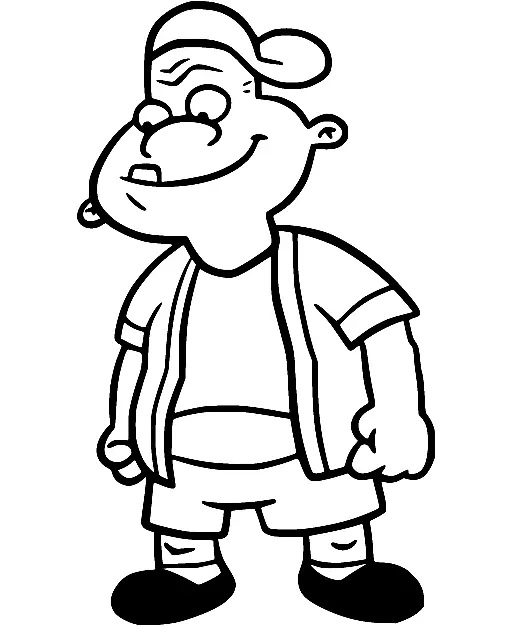 Çocuklar İçin Hey Arnold Boyama Sayfaları 