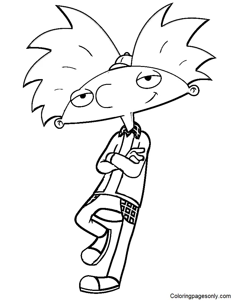 Çocuklar İçin Hey Arnold Boyama Sayfaları 