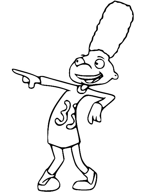 Çocuklar İçin Hey Arnold Boyama Sayfaları 
