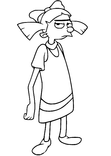 Çocuklar İçin Hey Arnold Boyama Sayfaları 
